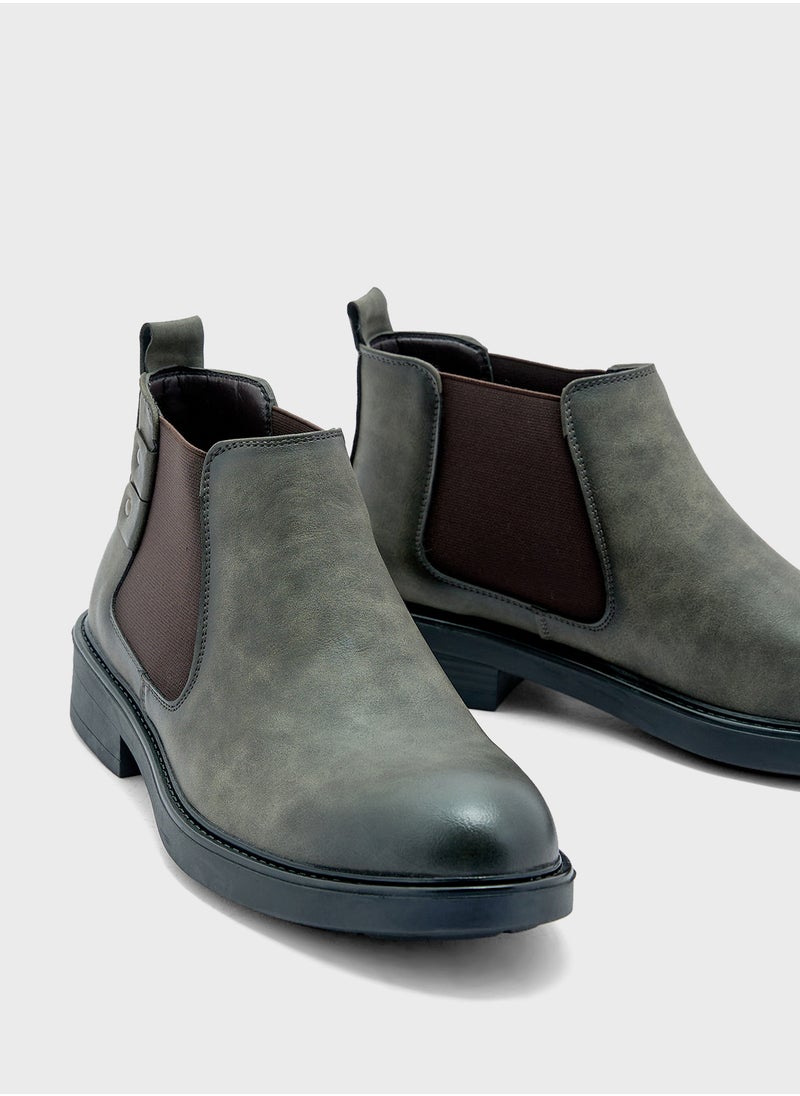 Robert Wood Nubuck Casual Chelsea Boots  - Image 4