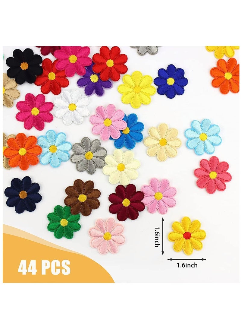 SYOSI 44 Pcs Sunflower Flower Iron Sew On Patches Embroidered Applique Decoration Patches for Clothing Jackets Backpacks Jeans Hats Bags DIY Accessory - Image 5