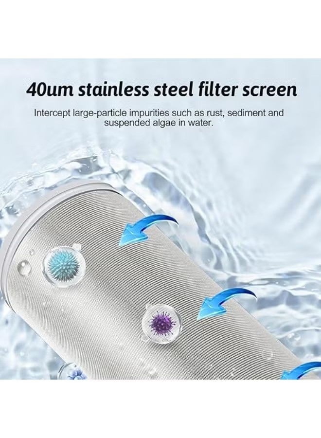 Hard Water Shower Filters,Showerhead Filters for Filtering Sediment and Other Impurities,High Output Household Tap Water Purifiers for Kitchen Bathrooms, Shower Water Filter Softener(Blue) - Image 4