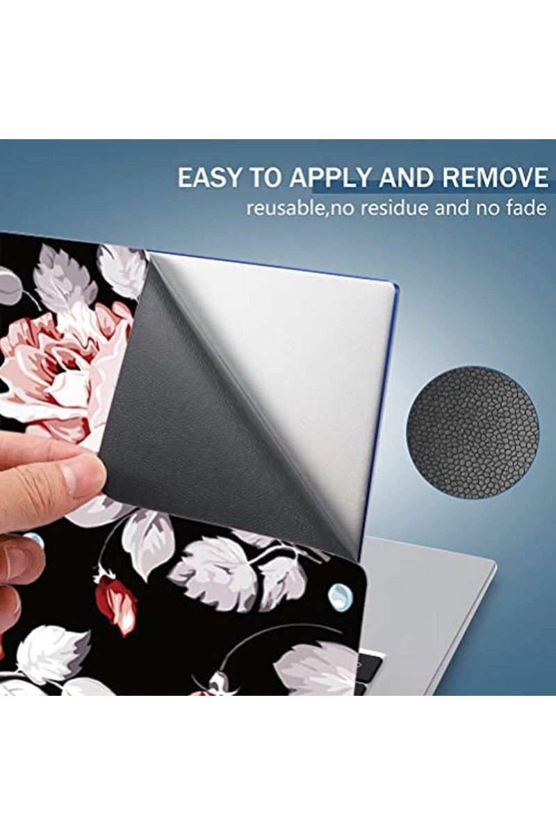Newplenty Laptop Skin Sticker, 13.3 14 15 15.4 15.6 inch Laptop Skins, Universal Vinyl Decal, Dustproof Scratch Resistant Reusable Cover Protector with Free 2 Wrist Pads (Flower 2) - Image 2