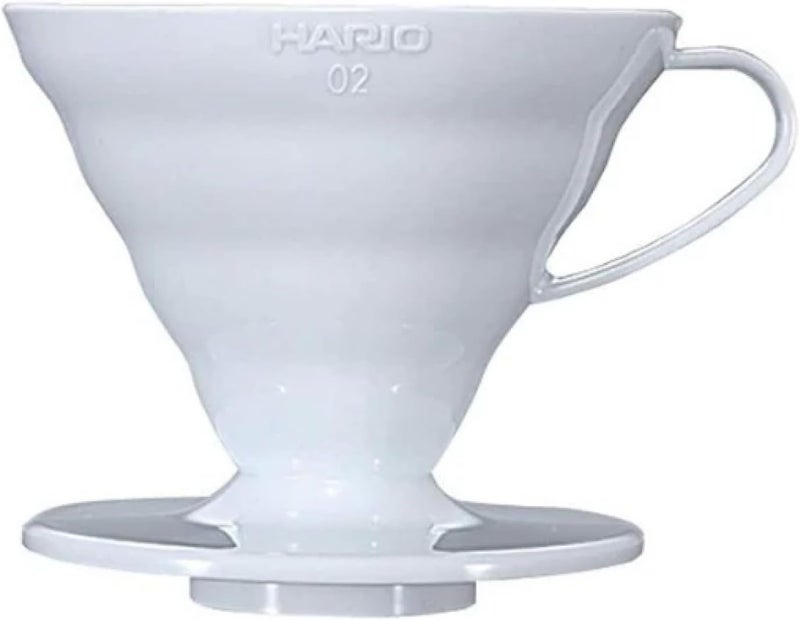 هاريو V60 بلاستيكي مرشح القهوة، الحجم 02، أبيض - Image 1