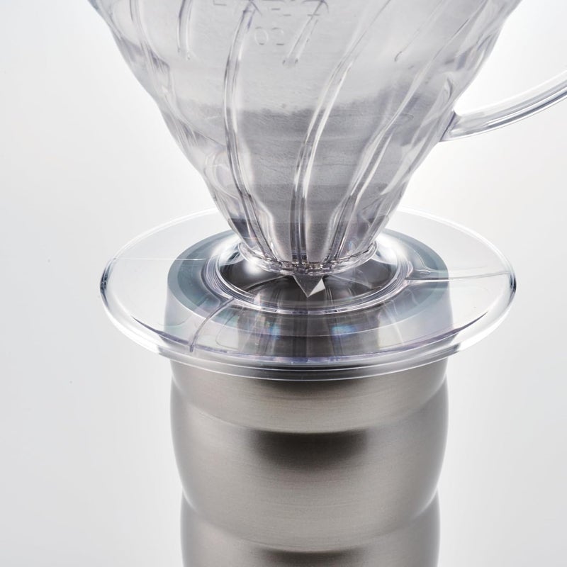 هاريو V60 بلاستيكي مرشح القهوة، الحجم 02، أبيض - Image 3