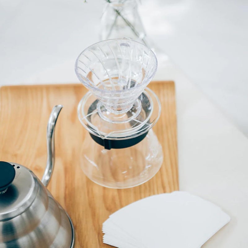 هاريو V60 بلاستيكي مرشح القهوة، الحجم 02، أبيض - Image 5