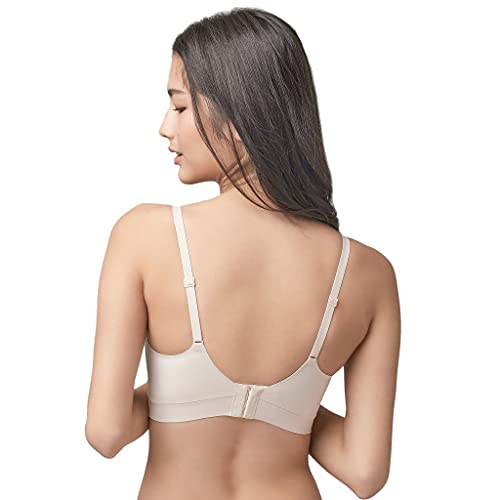 Floatley Cozy Adjustable Bra Comfort Wirefree Seamless Bra with Embedded Pad for Women Size M Champagne - Image 3