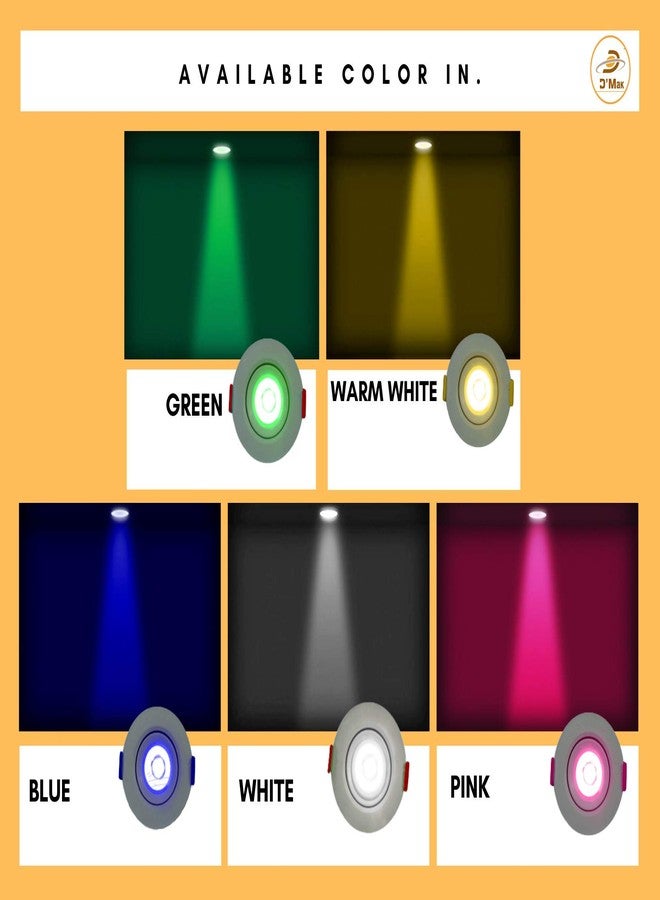 D'Mak Round LED Ceiling COB Spot Light (3 Watts, White, 6500K).(Plastic) - Image 5