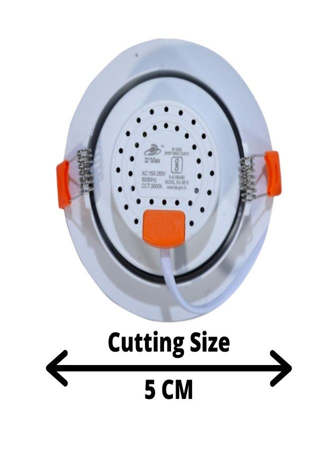 D'Mak Round LED Ceiling COB Spot Light (3 Watts, White, 6500K).(Plastic) - Image 3