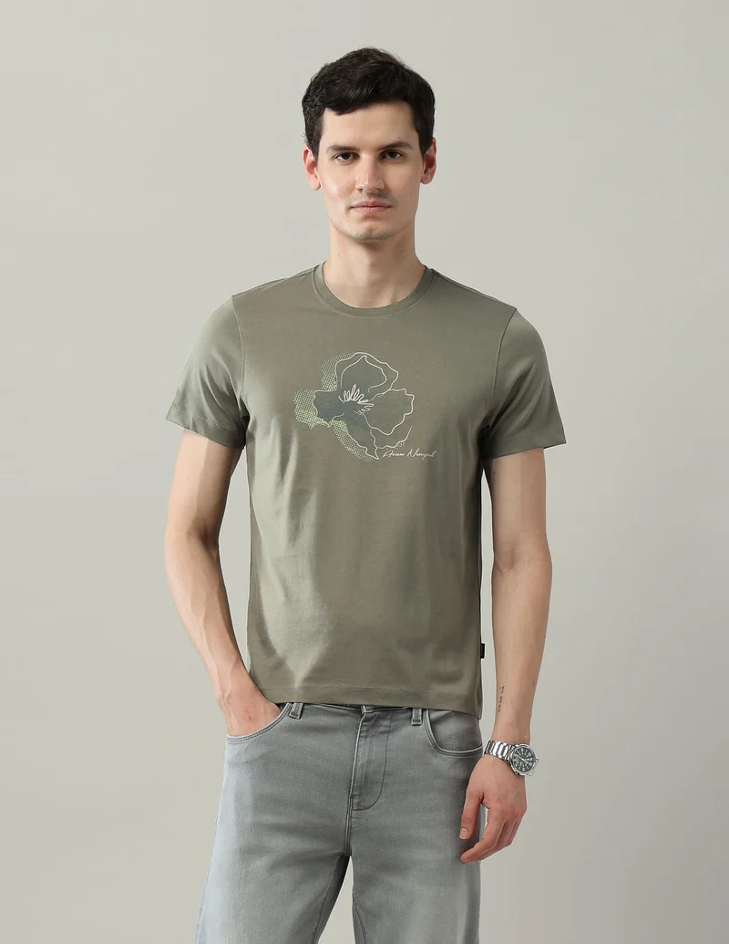 Graphic Printed Pure Cotton Night Is Young T-Shirt