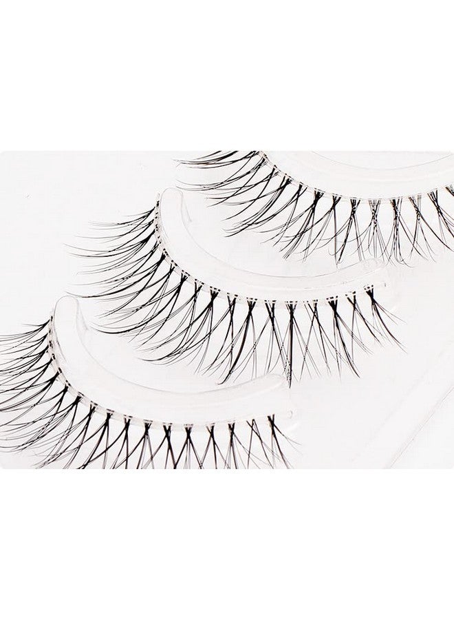 Dorisue Natural Eyelash Hooded Eyes Natual Look Thin And Short 3 Pairs Lashes Q7 - Image 3