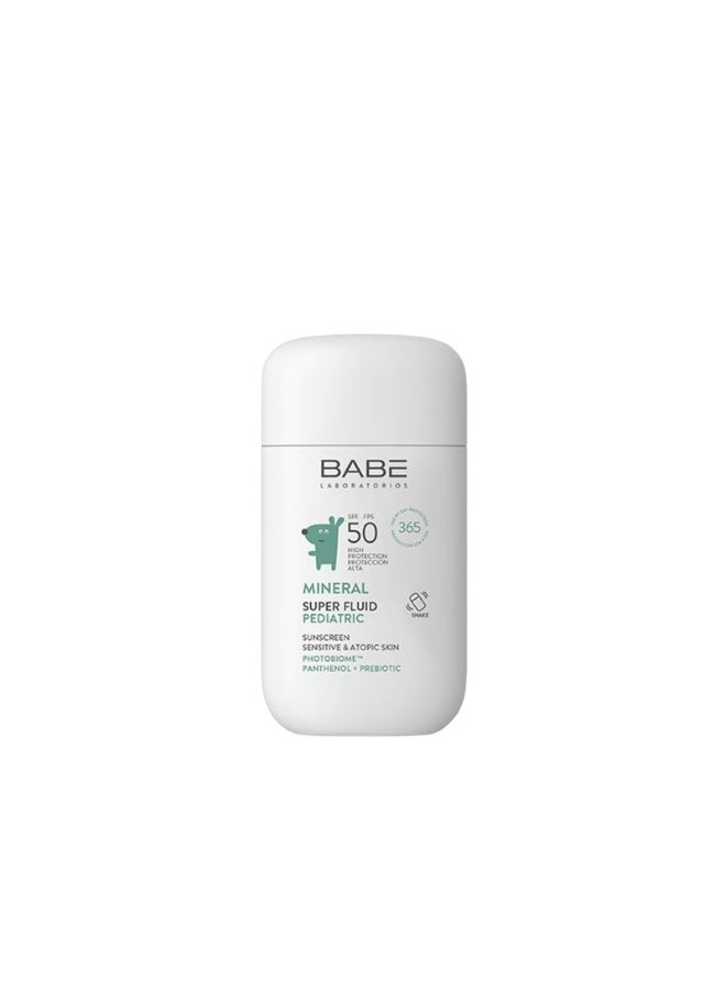 Babe Babé Super Fluid Mineral Pediatric Sunscreen SPF50 50ml - Image 1