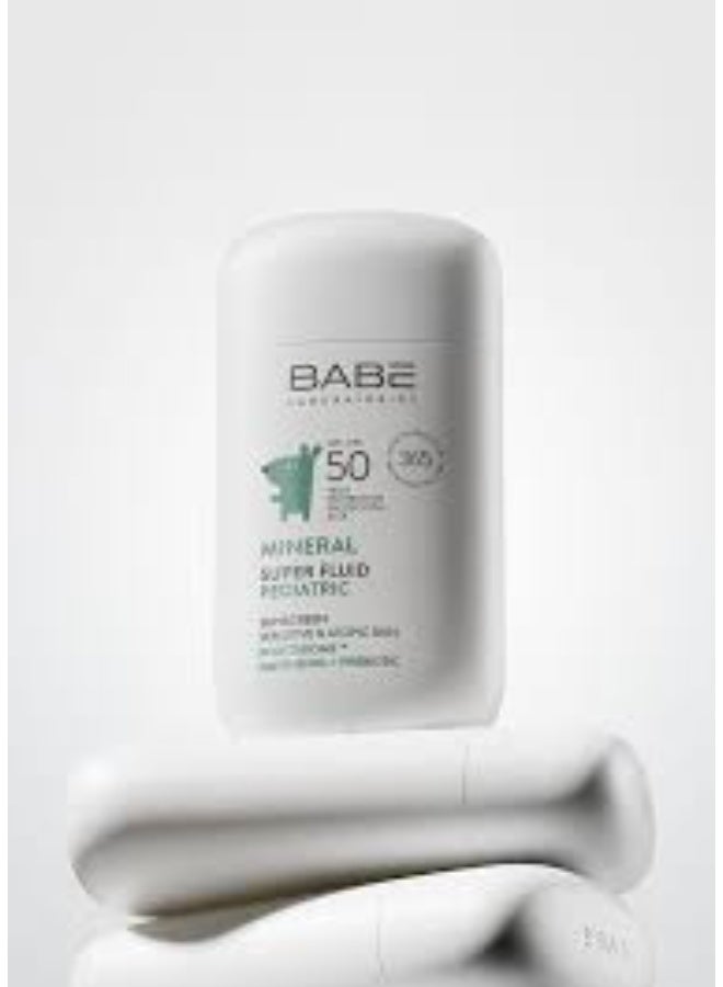 Babe Babé Super Fluid Mineral Pediatric Sunscreen SPF50 50ml - Image 4