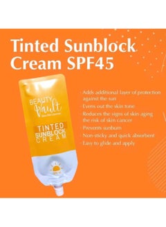 Beauty Vault Tinted Sunblock SPF45 for Effortless Sun Protection and a Flawless Complexion, 50g.  - Image 2