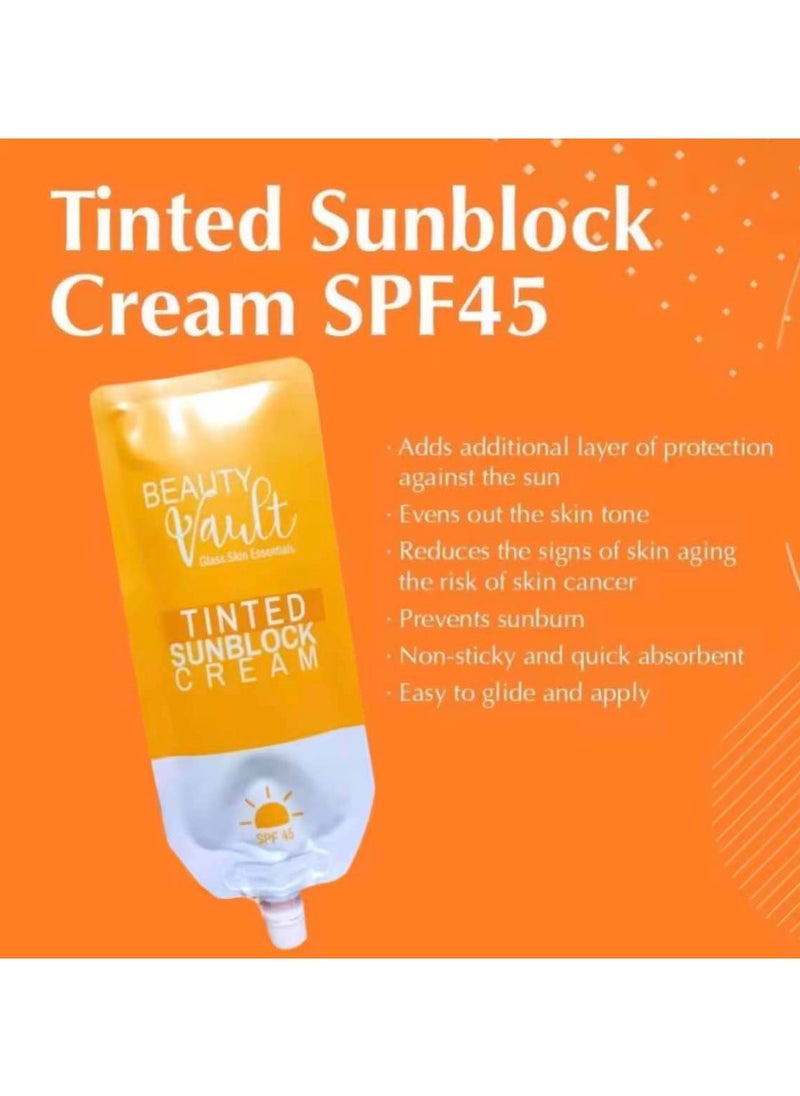 Beauty Vault - Tinted Sunblock SPF45 for Effortless Sun Protection and a Flawless Complexion, 50g. - Image 1
