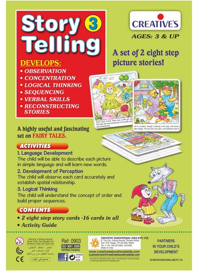 Creative's Creative's Story Telling - 3 | Story Cards | Learning & Educational | Story Telling Series | Pre-School Story Telling Games | Red Riding Hood & The Three Bears | for Ages 3 & Up  - Image 3
