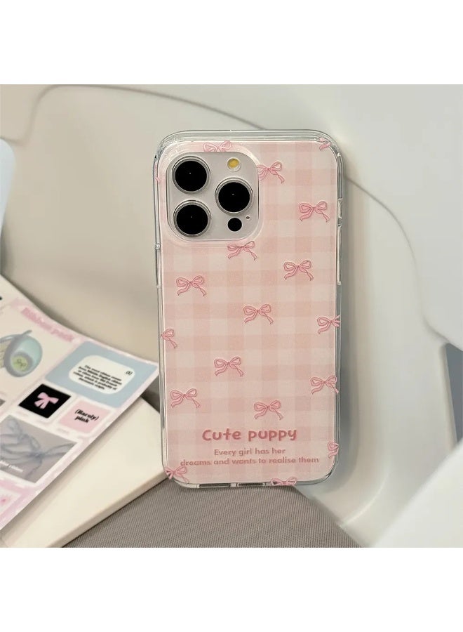 NIBEMINENT Protective TPU Case Cover For iPhone 16E, Lattice Bow - Image 2