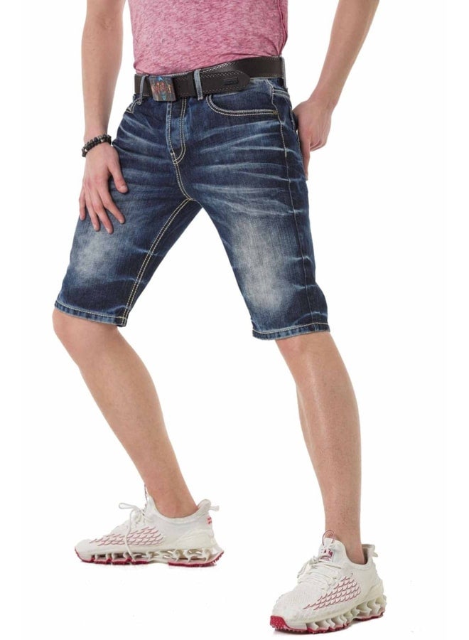 سيبو و باكس CK251 شورت جينز أزرق. - Image 1