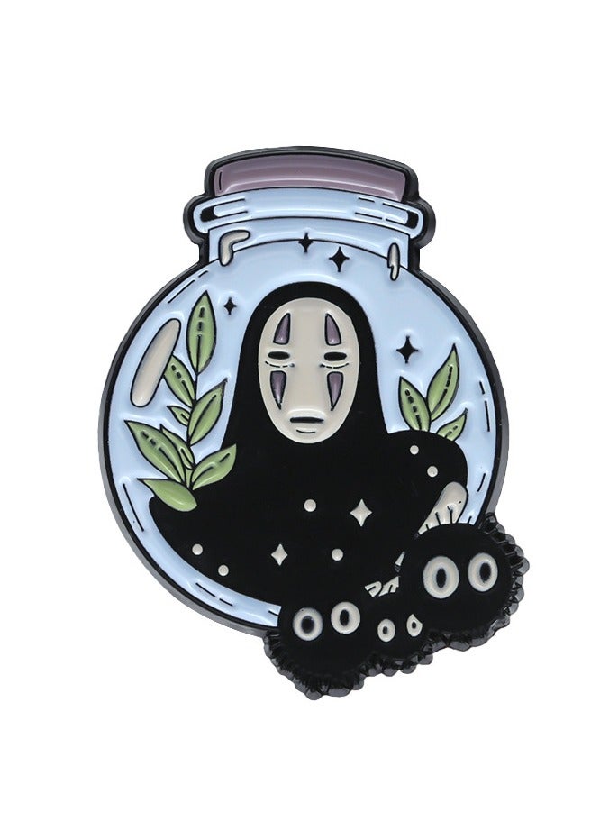 Paraphrase 4-Piece Spirited Away-themed Enamel Lapel Pins / Brooches / Badges for Jackets, Backpacks, Bags, Hats, Pin Boards | Studio Ghibli, No-Face, Hayao Miyazaki  - Image 5