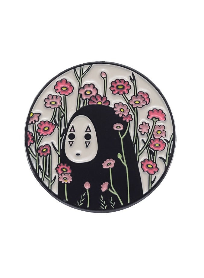 Paraphrase 4-Piece Spirited Away-themed Enamel Lapel Pins / Brooches / Badges for Jackets, Backpacks, Bags, Hats, Pin Boards | Studio Ghibli, No-Face, Hayao Miyazaki  - Image 4