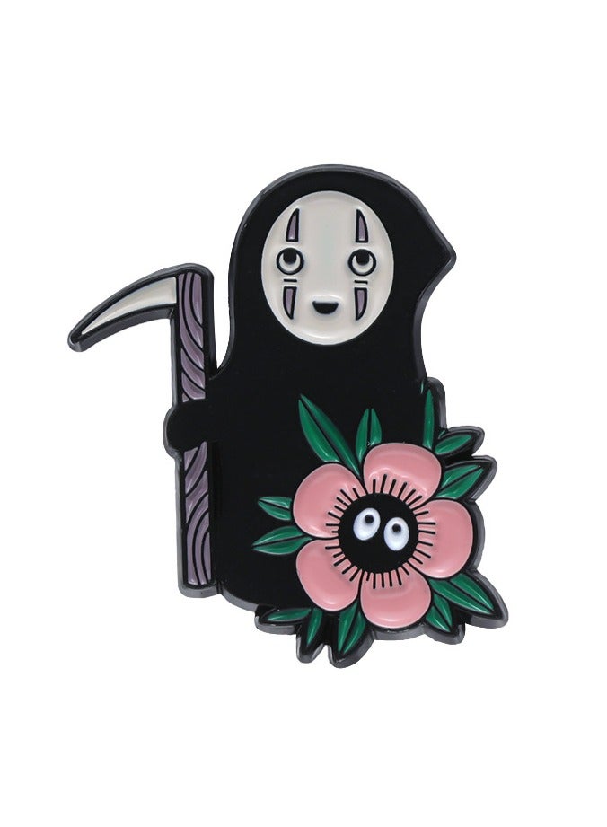 Paraphrase 4-Piece Spirited Away-themed Enamel Lapel Pins / Brooches / Badges for Jackets, Backpacks, Bags, Hats, Pin Boards | Studio Ghibli, No-Face, Hayao Miyazaki  - Image 3