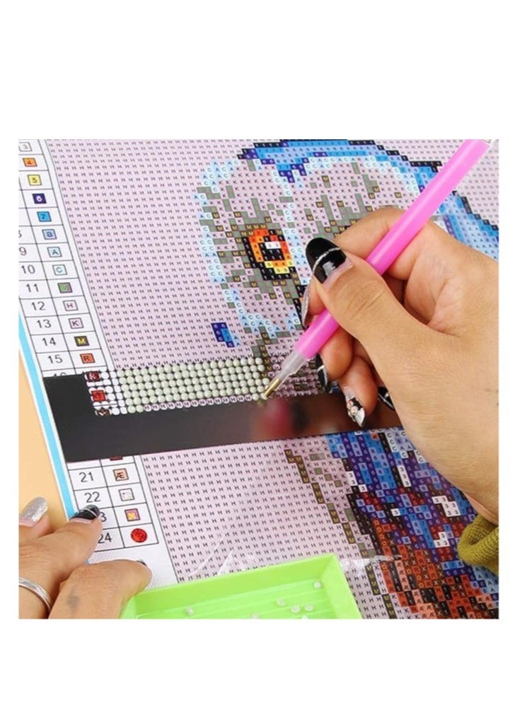 Generic - DIY Diamond Painting Tools Set Pen Glue Plastic Tray Set 20 Pieces   2 Special Shape Diamond Cute Animals - Image 1