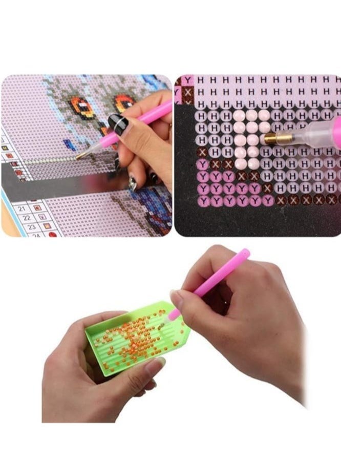 Generic - DIY Diamond Painting Tools Set Pen Glue Plastic Tray Set 20 Pieces   2 Special Shape Diamond Cute Animals - Image 1