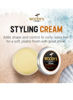 Woody's Styling Cream for Men, Controls Curly/Wavy Hair, Water-Soluble Mild Hold, Healthy Shine, 3.4 oz (2 Pack) - pzsku/ZA5F3D8D77EC76A17410DZ/45/_/1738414762/b1808d6c-ddf6-4e1a-953b-3eb6c70921c1