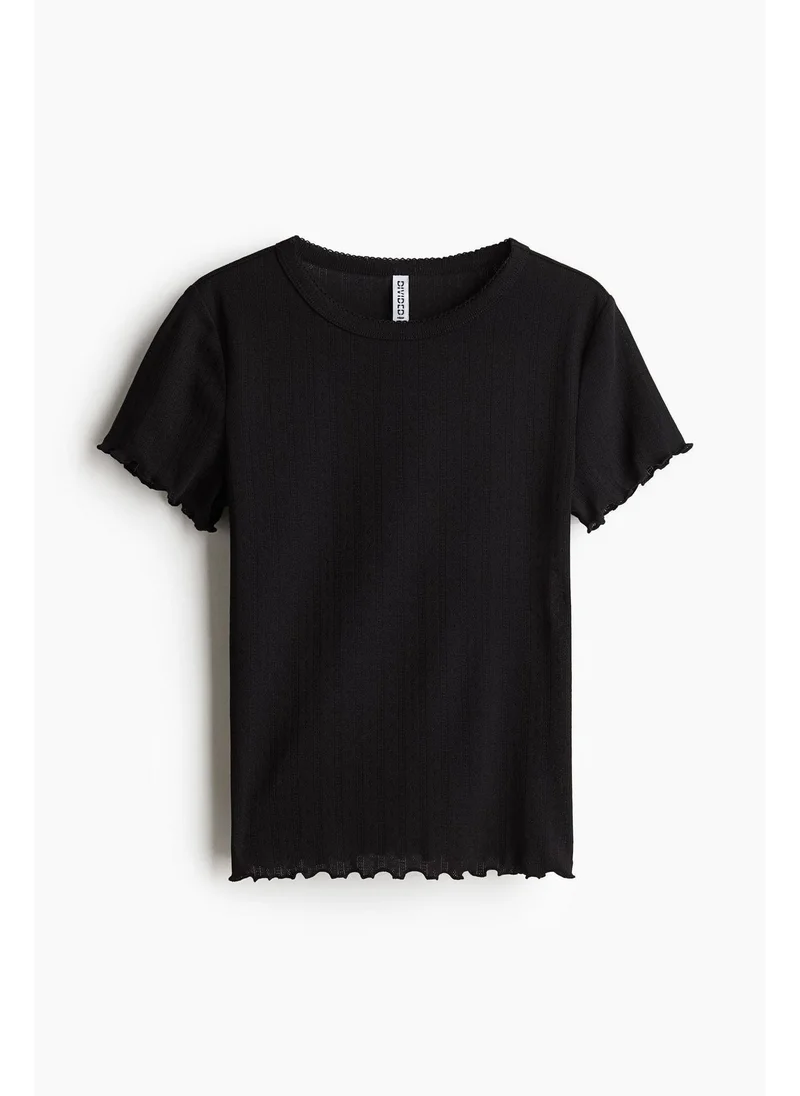 H&M Overlock-detail T-shirt
