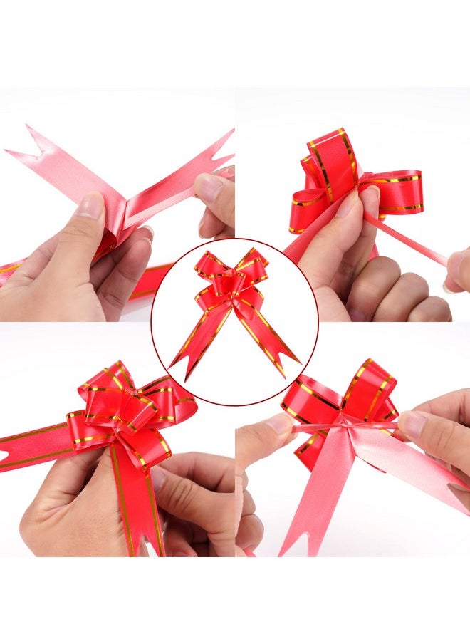 Kolewo4ever 40Pcs Heart Cellophane Basket Bags Set 20Pcs Heart Cellophane Wrap Clear Basket Bags With 20Pcs Red Pull Bows For Valentine Weddings Bridal Or Baby Showers (12X18Inches)  - Image 4