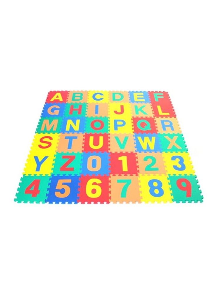 36-Piece Kids Exercise Tiles Alphabet Puzzles Foam Floor Mat