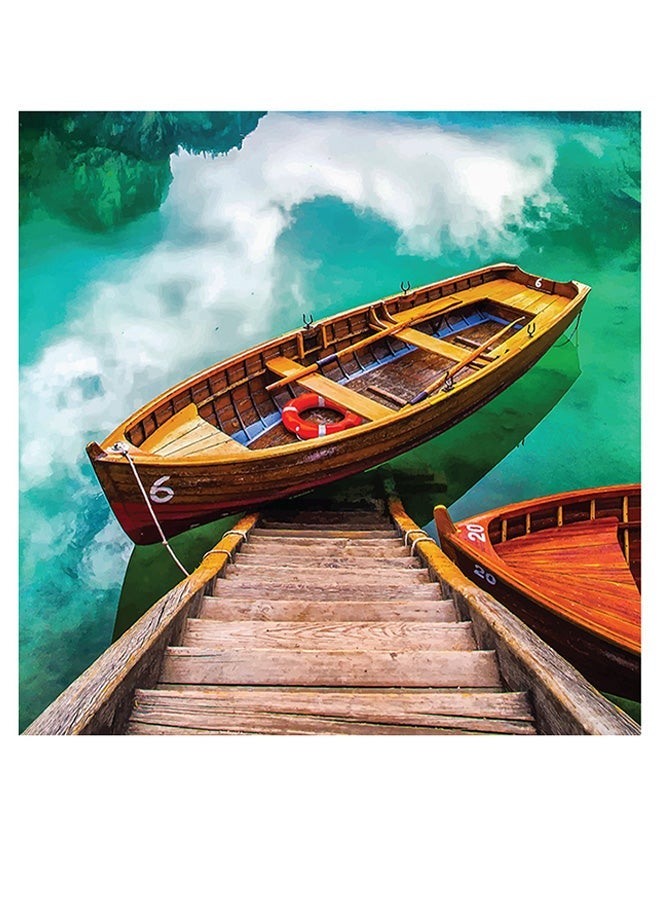 RYN Boat Themed Wall Decor Blue/Brown/White 30x30cm - Image 2