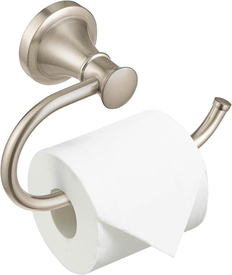 BESy Brushed Nickel Toilet Tissue Paper Holder Brushed Nickel Bathroom Accessories Toilet roll Paper Hanger, Wall Mounted, Rustproof - Image 1