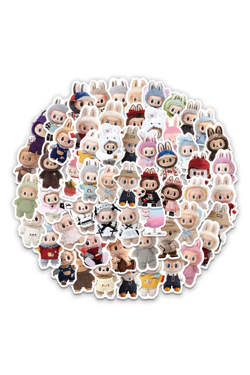 Family Ship 50pcs Cool Labubu Waterproof Vinyl Stickers – Laptop, Water Bottle, Luggage, Car Decals & Durable Skateboard for Teens & Adults (Removable) - Image 1