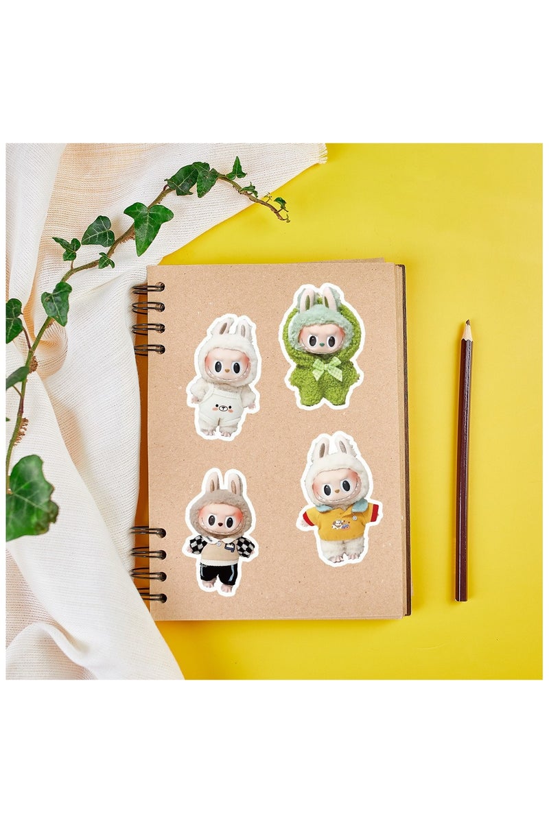 Family Ship 50pcs Cool Labubu Waterproof Vinyl Stickers – Laptop, Water Bottle, Luggage, Car Decals & Durable Skateboard for Teens & Adults (Removable) - Image 3