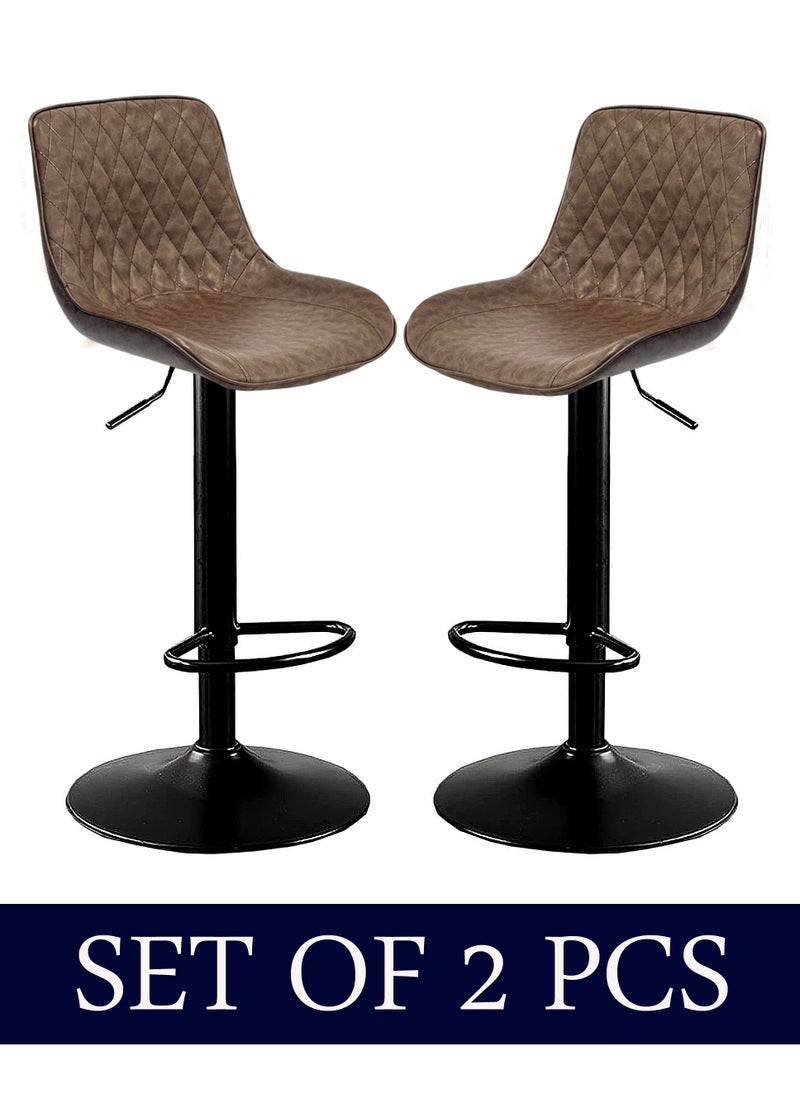 Living SET OF 2 Modern Adjustable Counter Height Barstools  - Image 1