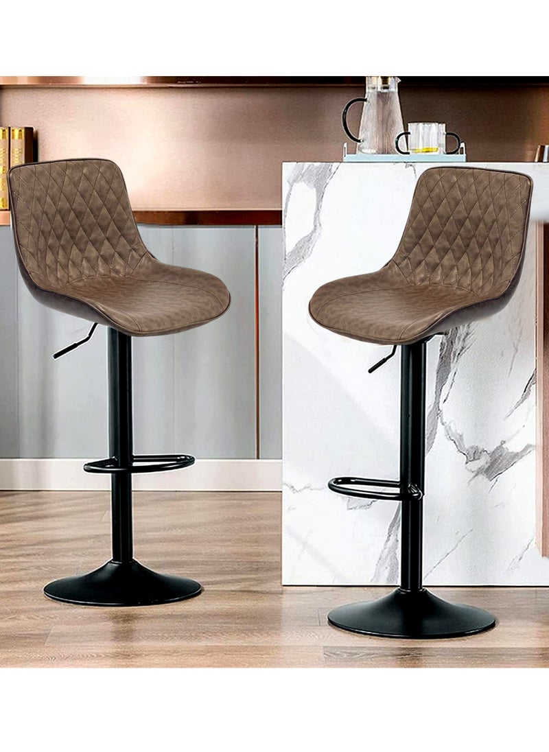 Living SET OF 2 Modern Adjustable Counter Height Barstools  - Image 3