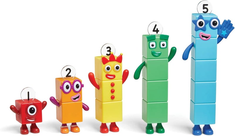 Learning Resources Numberblocks Friends One to Five, Official Collectible Toys, Includes Numberblocks One, Two, Three, Four and Five, Suitable for Display and With Posable Arms for Realistic Play - Image 5