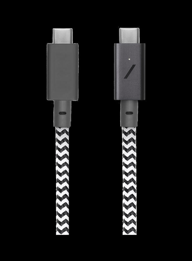 ناتيف يونيون كابل شحن USB-type C بيلت برو أبيض/ أسود - Image 2