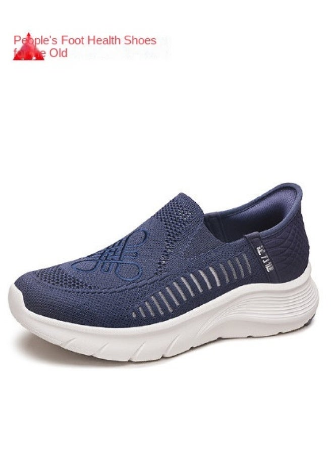 Foot Fitness Peppermint Dad Middle-aged And Elderly Shoes】non-slip Easy Slip-on Men's Casual Sneakers For Seniors - Image 1