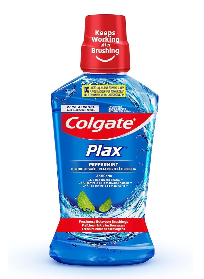 Colgate Plax Peppermint Mint Mouthwash Blue 250 ml - Image 2