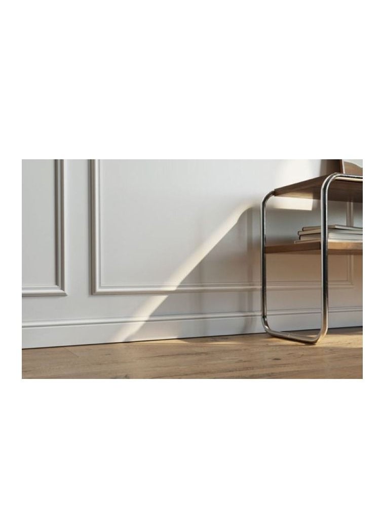 عالم نسيل - نعلات من مادة البوليسترين PS Skirting Board - مقاس 7.5*1.4*240 سم - 5 حبات/أعواد - Image 1