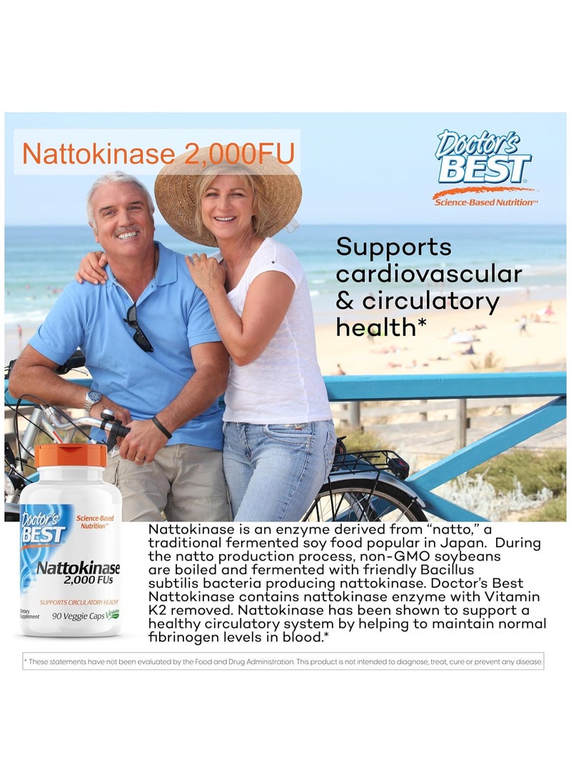 Doctor's BEST Nattokinase 2000 Fu Of Enzyme Supports Heart Health And Circulatory And Normal Blood Flow  - Image 4