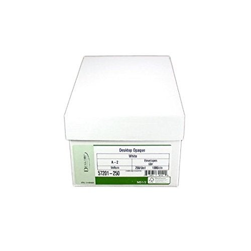 Desktop Publishing Supplies A2 White Envelopes - Square Flap - 250 Envelope Pack - Desktop Publishing Supplies™ Brand Envelopes - Image 2