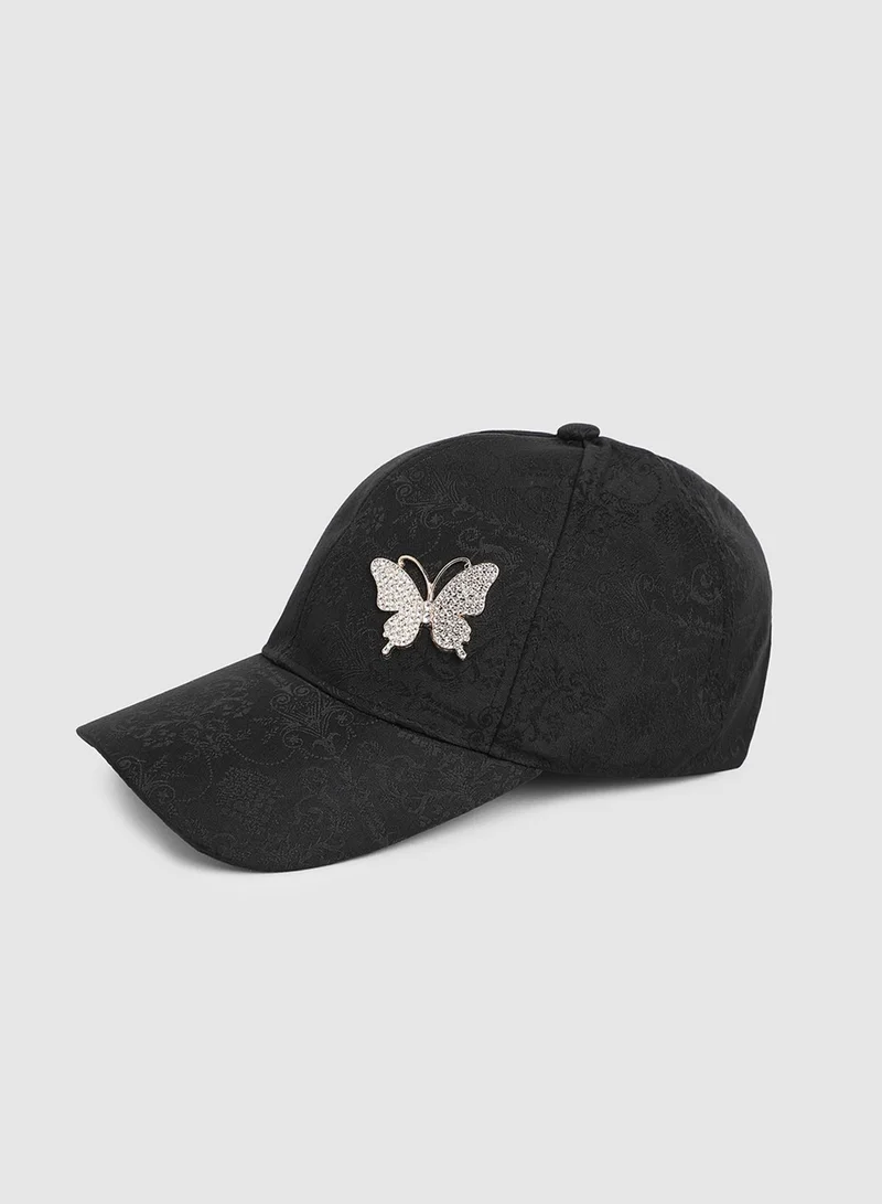 صوص هاوت Jaquard Butterfly Baseball Cap - Black