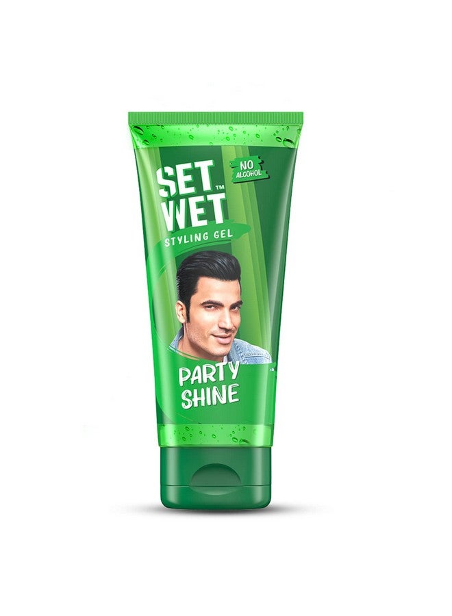 SET WET Set Wet Styling Hair Gel for Men - Party Shine, 50gm | Strong Hold, High Shine |For Short to Medium Hair| No Alcohol, No Sulphate - Image 1