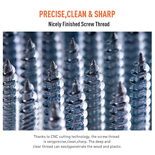 Trivd Frol 550Pcs Self Tapping Screws Assortment Set, M3/M4/M5/M6 304 Stainless Steel Sheet Metal Screws Kit, Phillips Drive Wood Screw Assortment 550Pcs(275pcs Round Head and 275pcs Flat Head) - Image 5
