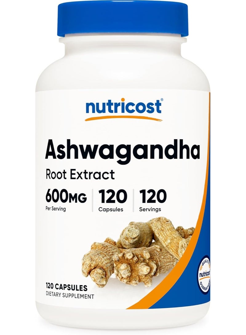 Nutricost Ashwagandha Root 120 Capsules 600mg - Image 1