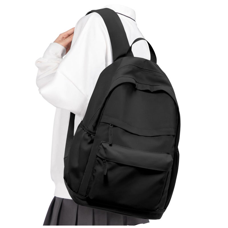 VGCUB Black School Backpacks Travel Book Bag Waterproof Work Light Aesthetic College Backpack for School Girls Boys Teens Mochilas Escolares Para Nias Casual Daypack for Women Men - Image 2