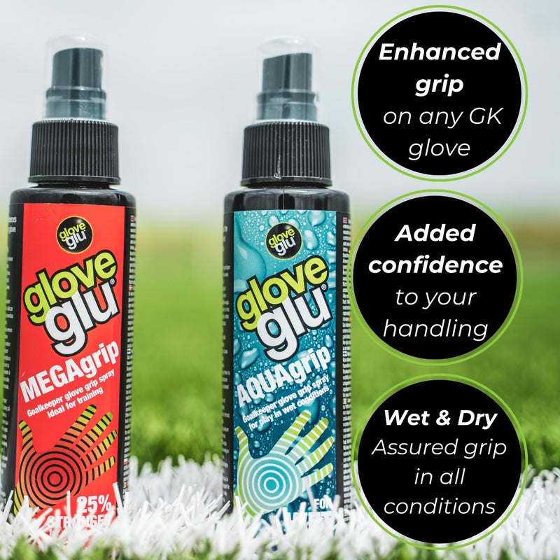 gloveglu MEGAgrip+ AQUAgrip Goalkeeper Glove Grip Spray Bundle. Contains gloveglu MEGAgrip 120ml + gloveglu AQUAgrip 120ml - Image 4
