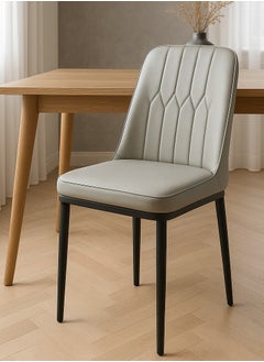 ALMUFARREJ Modern Faux Leather High Back Dining Chair  - Image 1