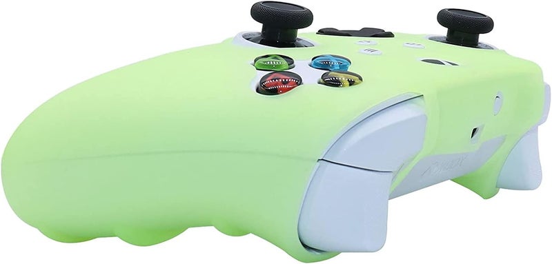 غطاء سيليكون يتوهج في الظلام لوحدة تحكم Xbox Series X، واقي مطاطي ناعم مضاد للانزلاق لوحدة تحكم Xbox Series S مع 6 أغطية عصا تحكم تتوهج في الظلام. - Image 5