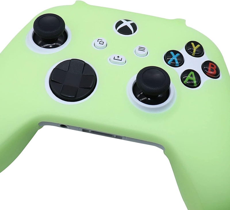 غطاء سيليكون يتوهج في الظلام لوحدة تحكم Xbox Series X، واقي مطاطي ناعم مضاد للانزلاق لوحدة تحكم Xbox Series S مع 6 أغطية عصا تحكم تتوهج في الظلام. - Image 3